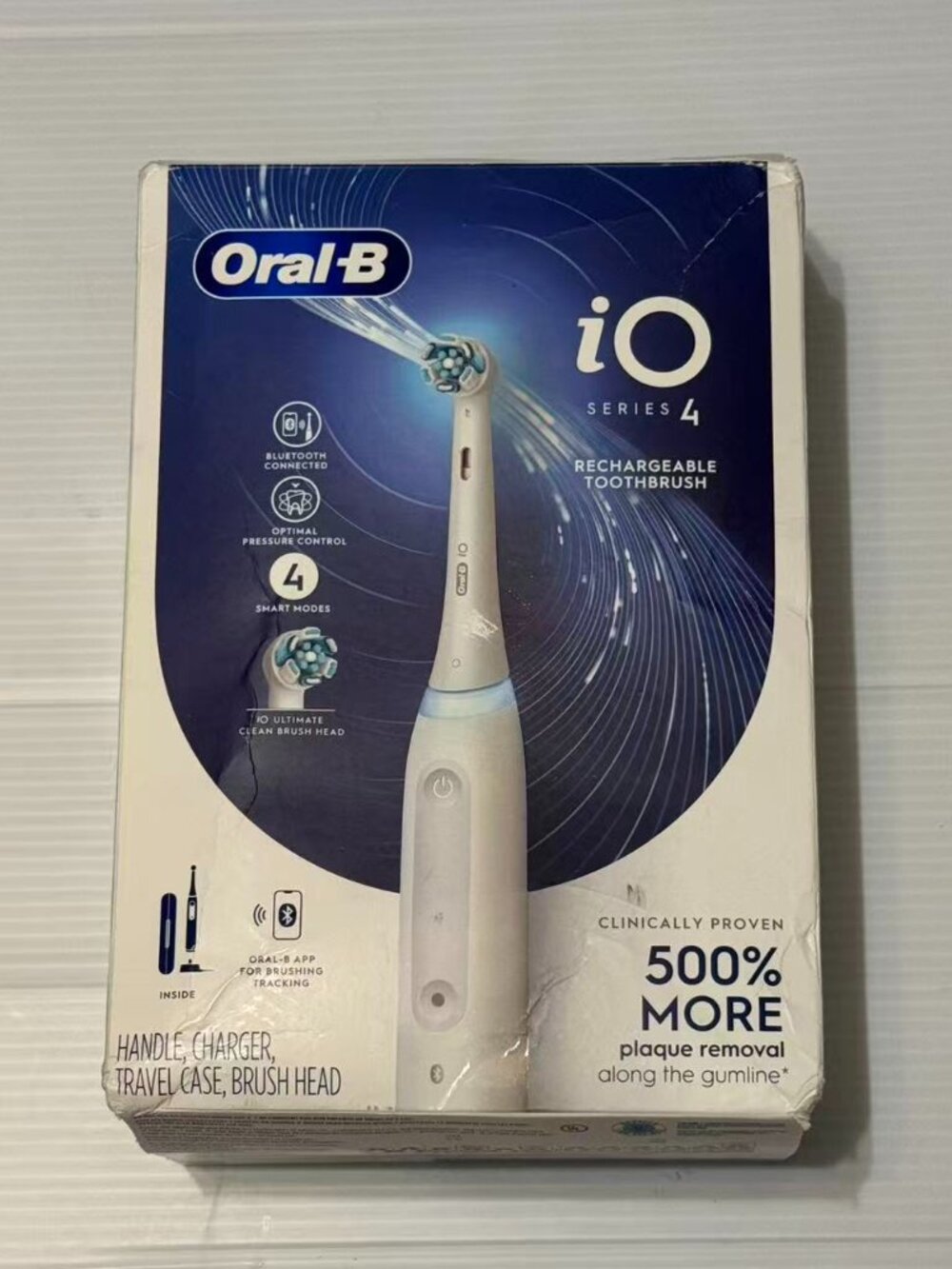 Oral-B iO Series 4 Electric Toothbrush with 3 Brushs Head Rechargeable Open Box